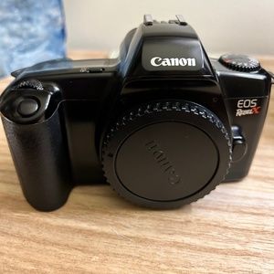 Canon 35mm SLR EOS Rebel X body, extra batteries and camera bag
